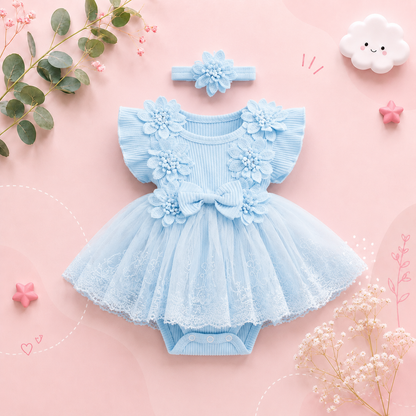 The Kamila - Baby Girl Ruffle Princess Dress