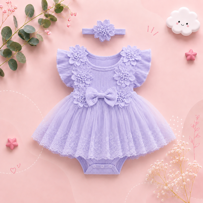 The Kamila - Baby Girl Ruffle Princess Dress