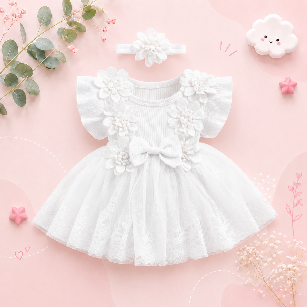 The Kamila - Baby Girl Ruffle Princess Dress