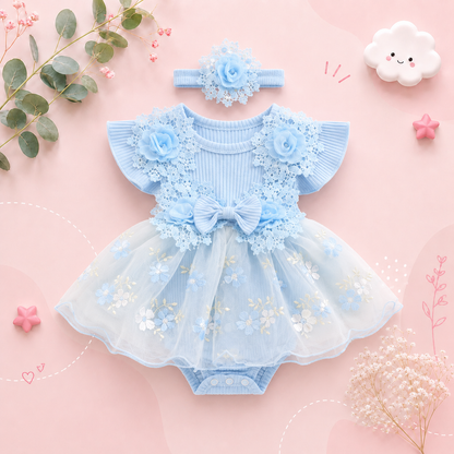 The Kamila - Baby Girl Ruffle Princess Dress