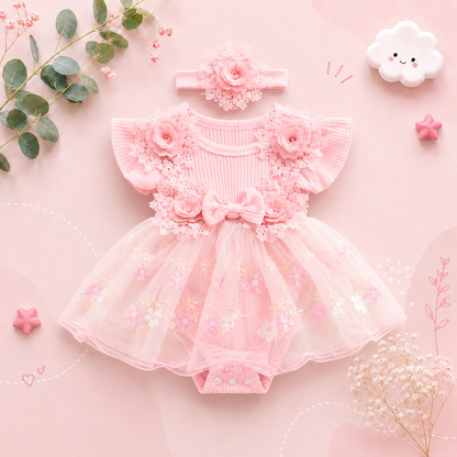 The Kamila - Baby Girl Ruffle Princess Dress