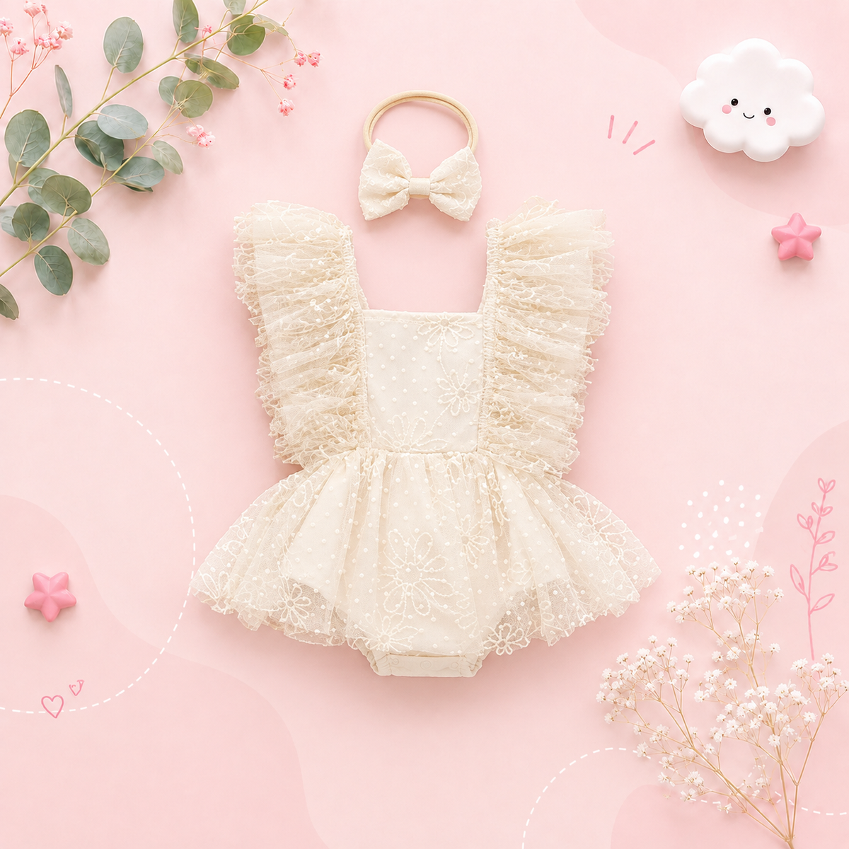The Celeste - Baby Girl Ruffle Sleeve Dress