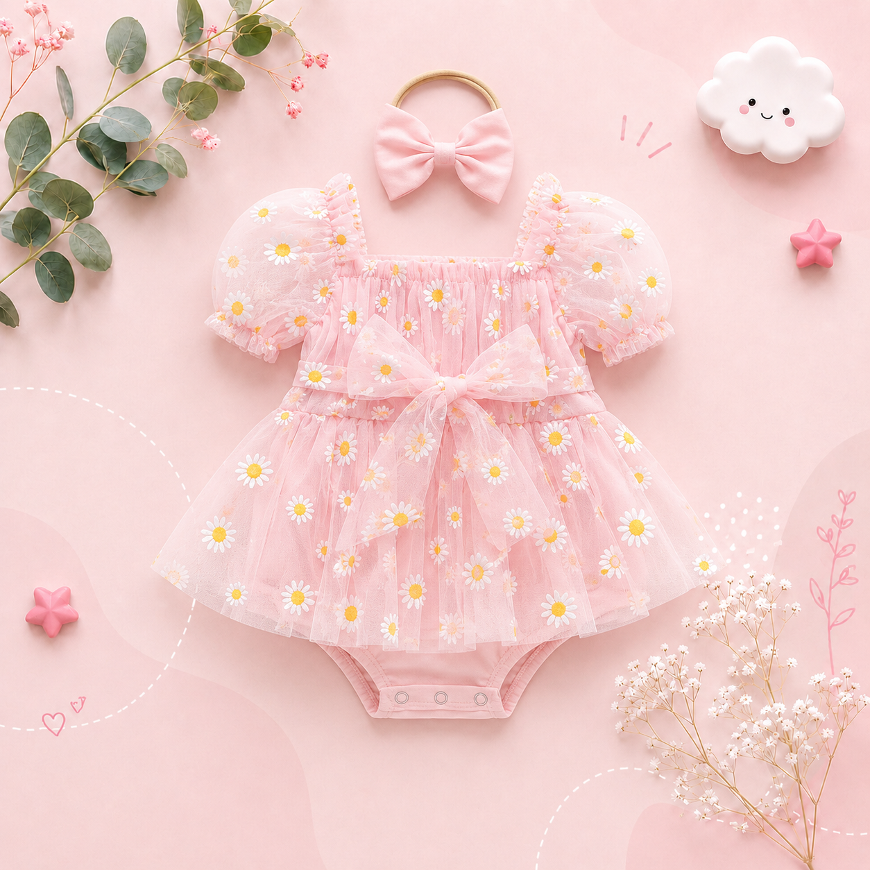 The Elise - Baby Girl Princess Mesh Chiffon Dress