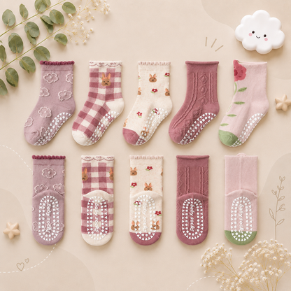 The Ace - Baby Unisex 5pairs Non-slip Floor Socks