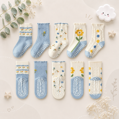 The Ace - Baby Unisex 5pairs Non-slip Floor Socks