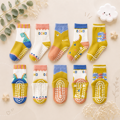 The Ace - Baby Unisex 5pairs Non-slip Floor Socks