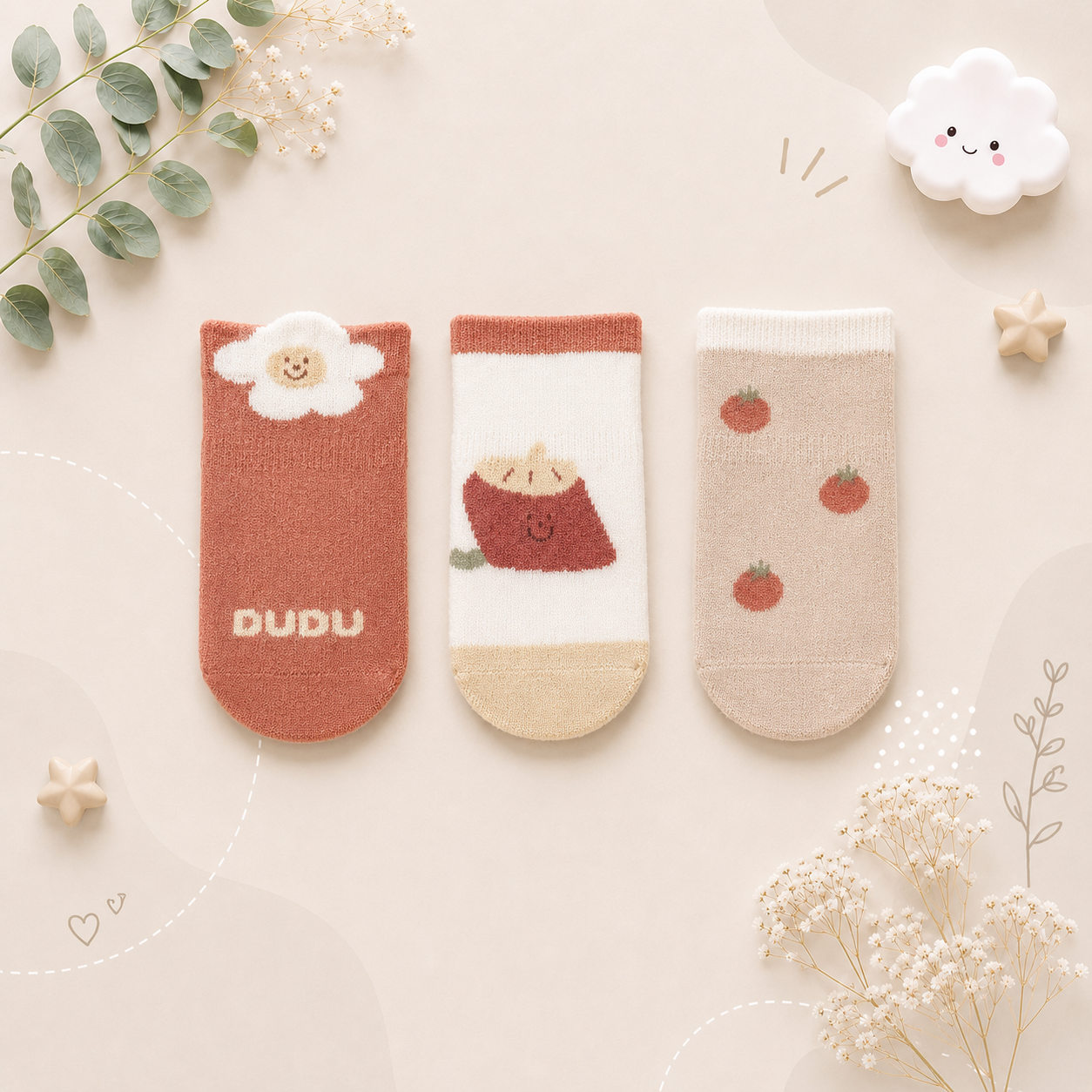 The Jace - Baby Unisex 3pairs Cute Cotton Socks