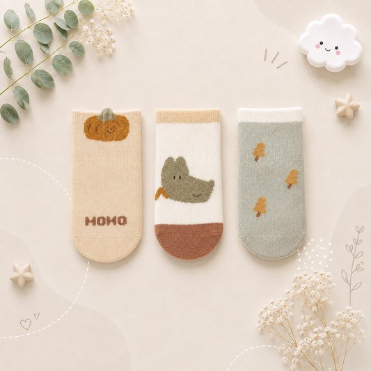 The Jace - Baby Unisex 3pairs Cute Cotton Socks