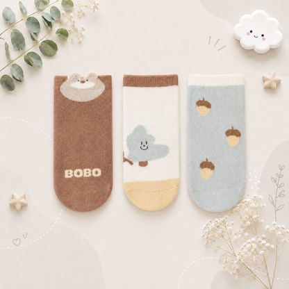 The Jace - Baby Unisex 3pairs Cute Cotton Socks