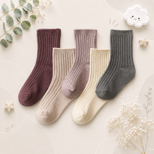 The Silas - Baby Unisex 5pairs Cotton Socks