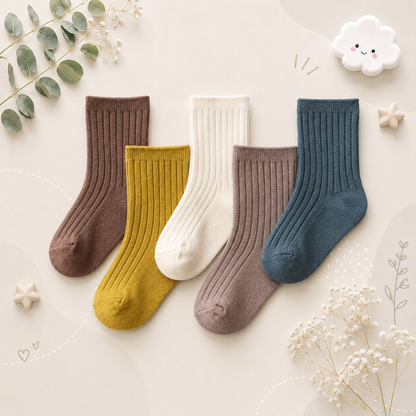 The Silas - Baby Unisex 5pairs Cotton Socks