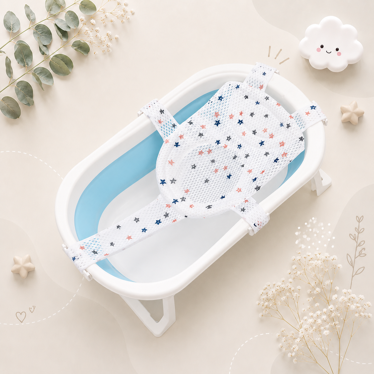 The Charles - Baby Unisex Adjustable Bathtub Pillow Seat