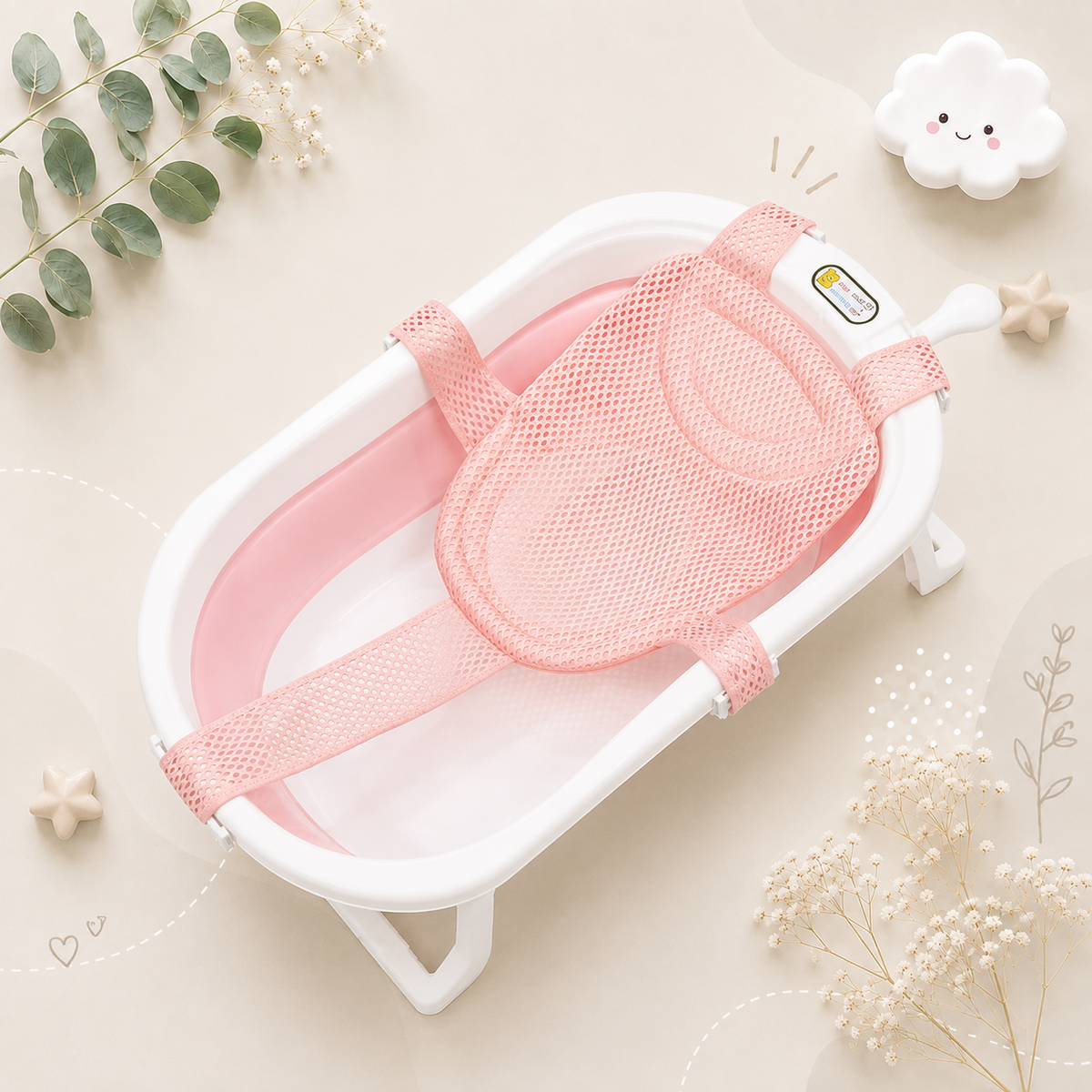 The Charles - Baby Unisex Adjustable Bathtub Pillow Seat