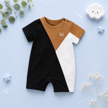The Nicholas - Baby Unisex Literary Leisure Letter Embroidered Cotton Bodysuit