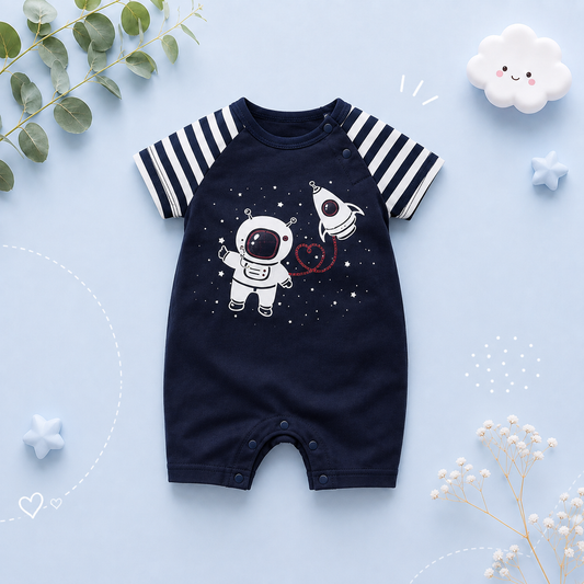 The Xavier - Baby Unisex Astronaut Print Jumpsuit