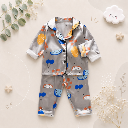 The Jodie - Baby Unisex Cute Print Pajamas Set - Gray Watermelon Print