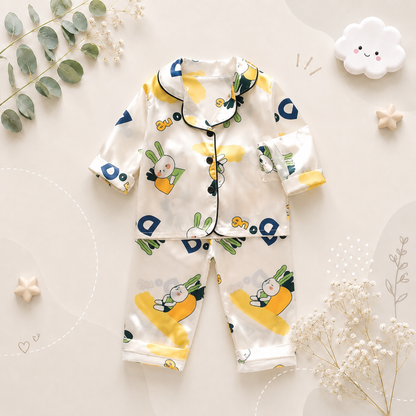 The Jodie - Baby Unisex Cute Print Pajamas Set - Rabbit Print