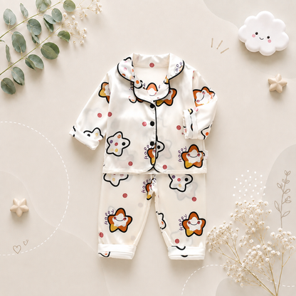 The Jodie - Baby Unisex Cute Print Pajamas Set - Happy Star Print