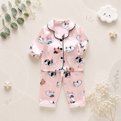 The Jodie - Baby Unisex Cute Print Pajamas Set - Lazy Dog Print