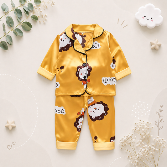 The Jodie - Baby Unisex Cute Print Pajamas Set - Lion Print