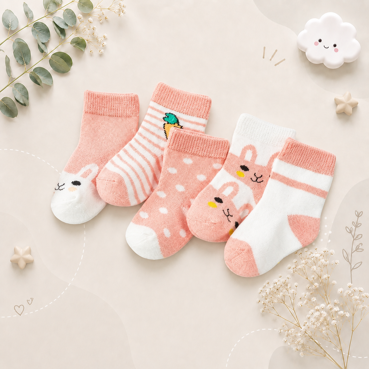 The Reese - Kids Pure Cotton Socks Orange
