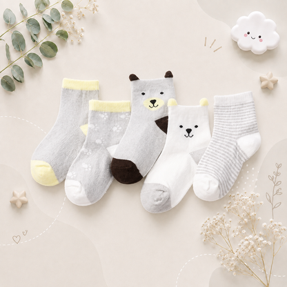 The Reese - Kids Pure Cotton Socks Gray