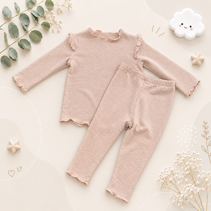The Alitzel - Baby Unisex Pink Pajamas Set