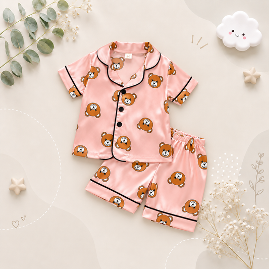 The Michel - Baby Unisex Cute Print Pajamas Set - Pink