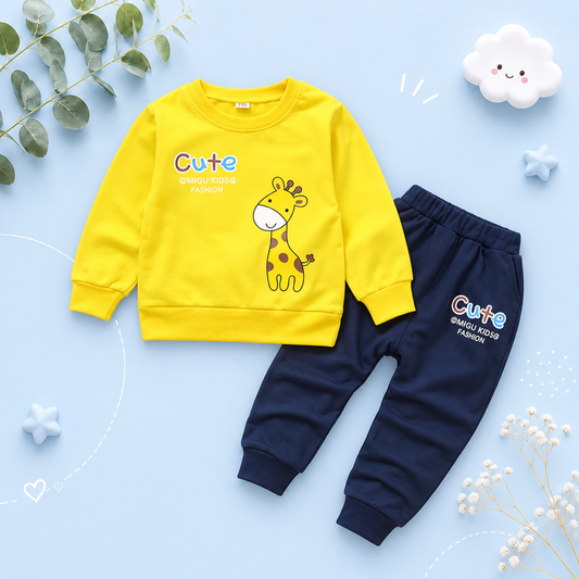 The Bay - Baby Unisex Cute Giraffe Print Tracksuit