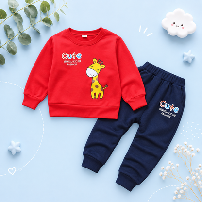 The Bay - Baby Unisex Cute Giraffe Print Tracksuit