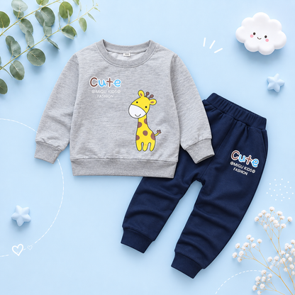 The Bay - Baby Unisex Cute Giraffe Print Tracksuit