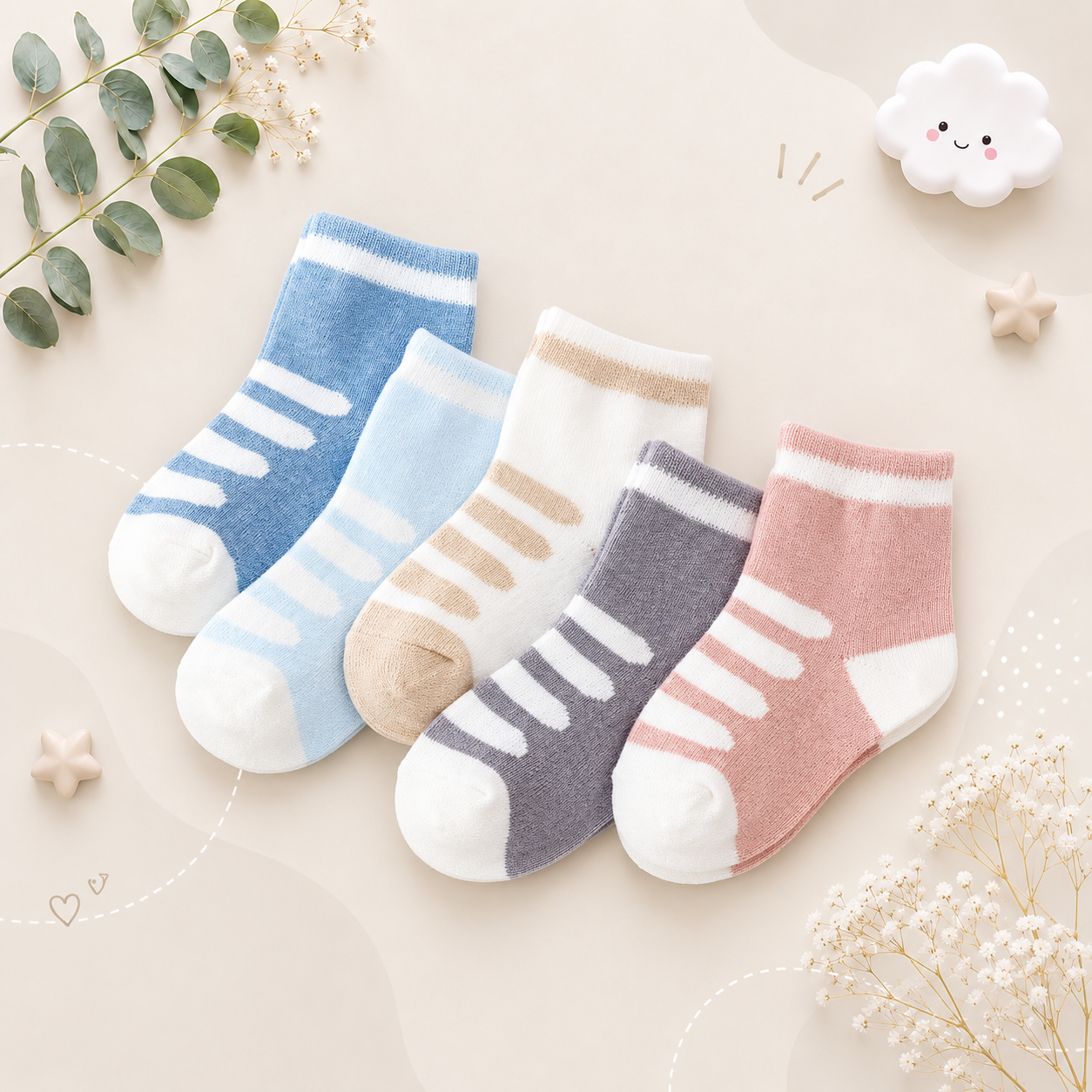 The Reese - Kids Pure Cotton Socks Assorted Colour