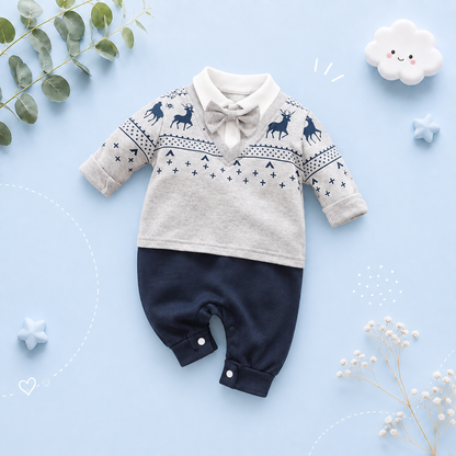 The Josh - Baby Boy Gentleman Bowtie Jumpsuit