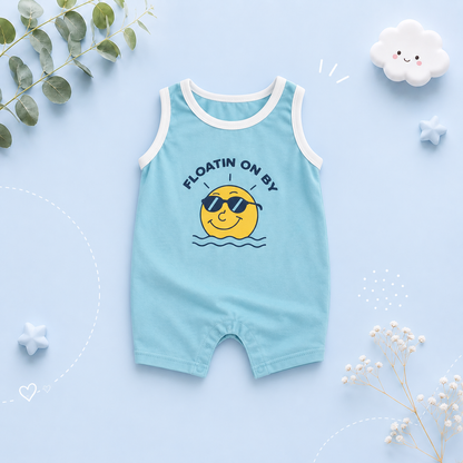 The Everett - Baby Boy Cartoon Print Short Sleeve Outfit