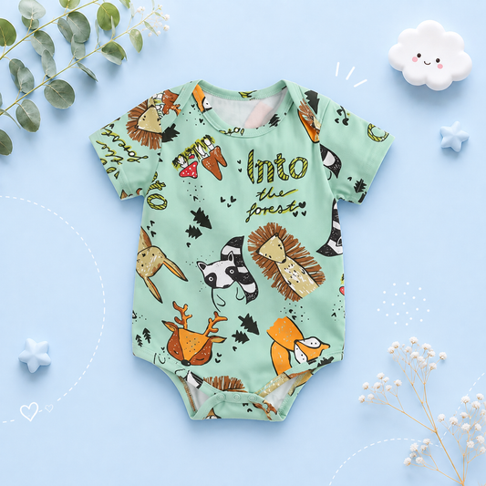 The George - Baby Unisex Short Sleeve Cute Cartoon Romper
