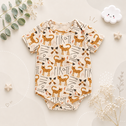 The George - Baby Unisex Short Sleeve Cute Cartoon Romper