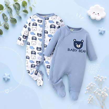 The Javier - Baby Boy Tie Feet Little Bear Cute Bodysuit