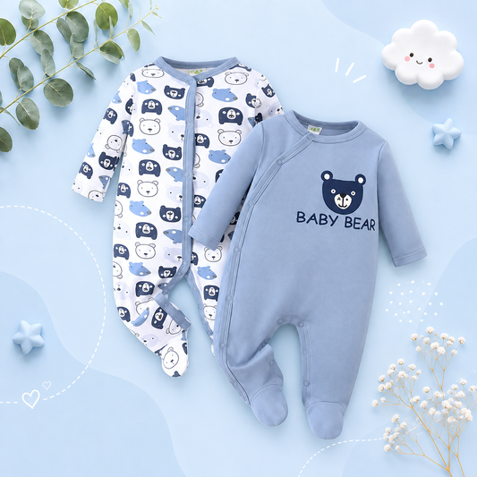 The Javier - Baby Boy Tie Feet Little Bear Cute Bodysuit