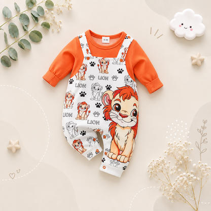 The Jayson - Unisex Baby Print Long Sleeve Romper Spring Autumn One Piece Outfit for Newborns & Toddlers