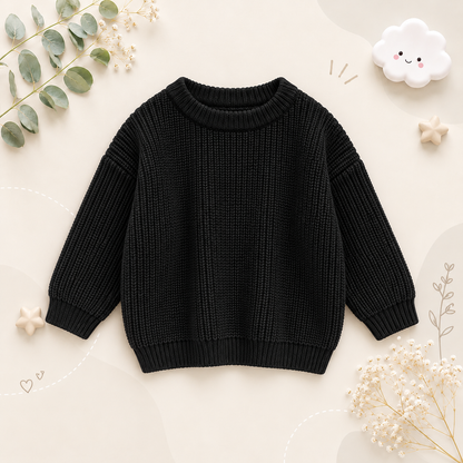 The Penny - Baby Unisex Knitted Sweater, Long Sleeve Autumn Winter Pullover