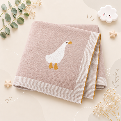 The Brayan - Newborn Baby Cotton Knitted Swaddle Blanket, 90x70cm Plaid Wrap