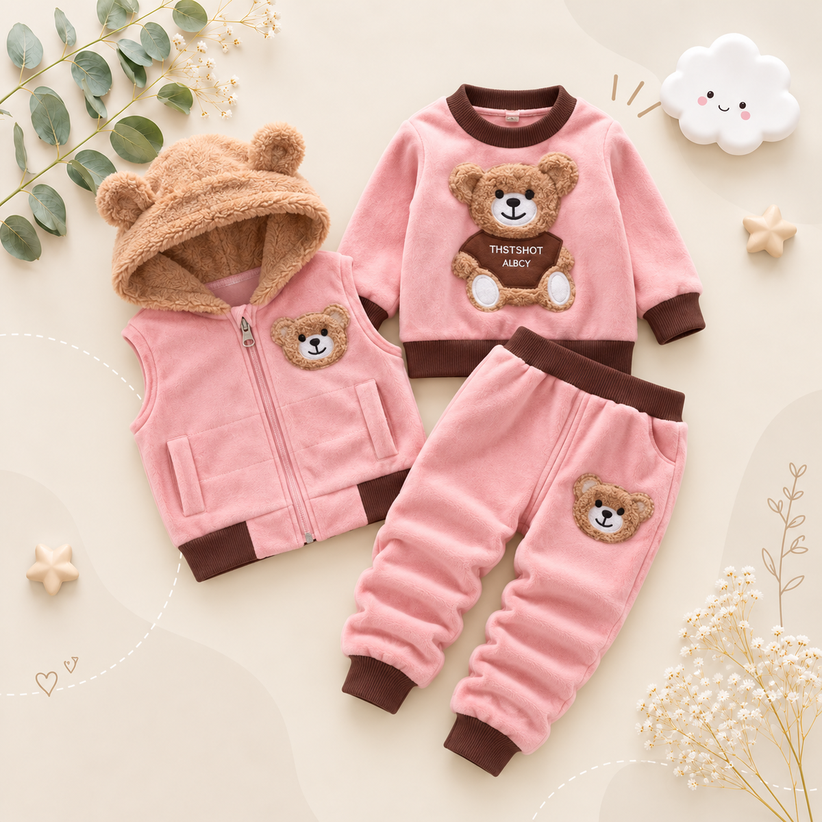 The Zahir - Baby Unisex Winter Tracksuit Set, Warm Unisex Infant Outfit