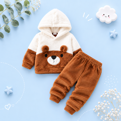 The Rudy - Baby Bear Fleece Romper, Unisex Winter Warm Thick Outfit