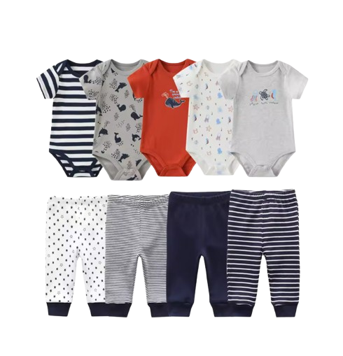 🎉BUNDLE DEAL! Enjoy the Everyday Romper Set + FREE 6‑Pair Socks Bonus!✨