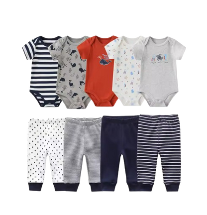 🎉BUNDLE DEAL! Enjoy the Everyday Romper Set + FREE 6‑Pair Socks Bonus!✨