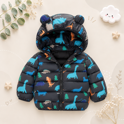 The Bruno - Baby Hooded Winter Jacket, Lightweight Warm Zipper Coat for Kids