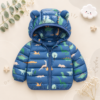 The Bruno - Baby Hooded Winter Jacket, Lightweight Warm Zipper Coat for Kids