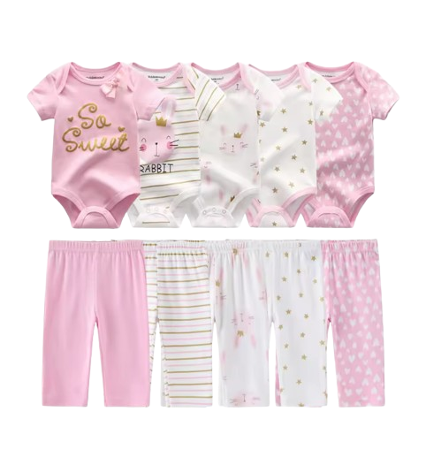 🎉BUNDLE DEAL! Enjoy the Everyday Romper Set + FREE 6‑Pair Socks Bonus!✨