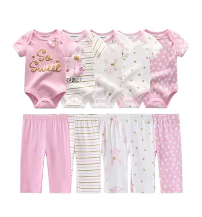 🎉BUNDLE DEAL! Enjoy the Everyday Romper Set + FREE 6‑Pair Socks Bonus!✨