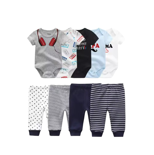 🎉BUNDLE DEAL! Enjoy the Everyday Romper Set + FREE 6‑Pair Socks Bonus!✨